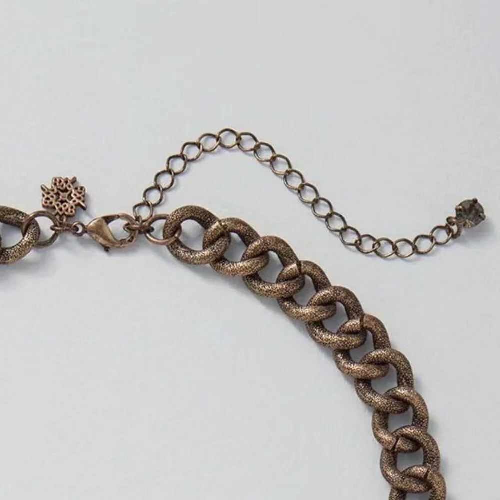 WHBM $125 Indigo Statement Blue Stone Necklace Old Russia STUNNING! - Picture 5 of 7